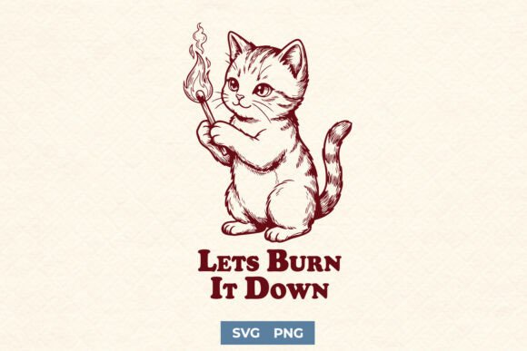 Chaotic Kitten SVG: A Dark Humor Design for Edgy Embroidery