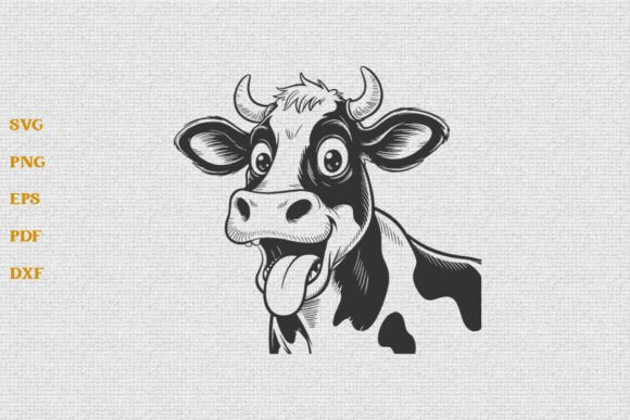 Funny Crazy Cow Farm Animal SVG Cut File Review