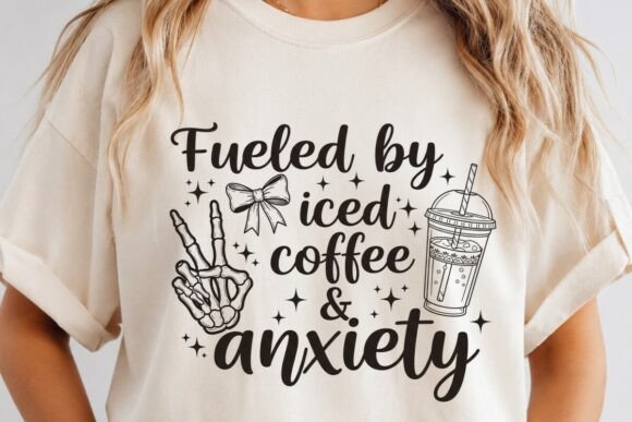 Funny Iced Coffee Humor SVG PNG Art Review for Real Embroidery Projects