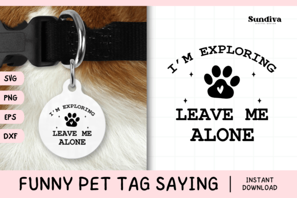 Funny Pet Tag Saying SVG 15: A Playful Touch for Pet-Themed Embroidery