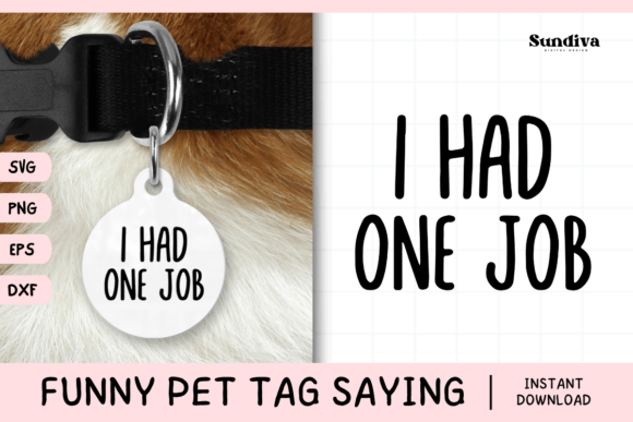 Funny Pet Tag Saying SVG 37: A Playful Touch for Pet-Themed Embroidery