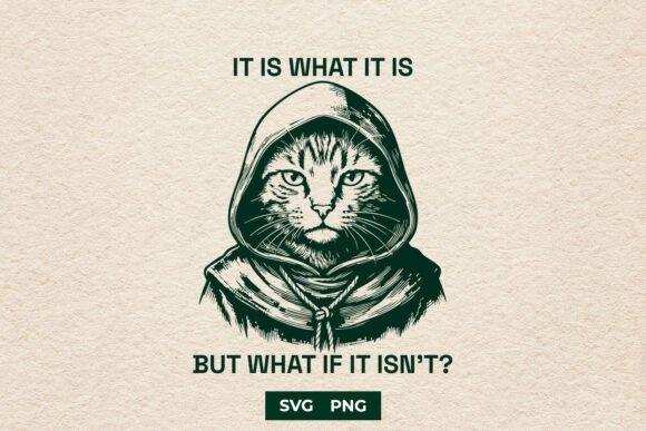 Funny Sarcastic Hooded Cat SVG Design Review