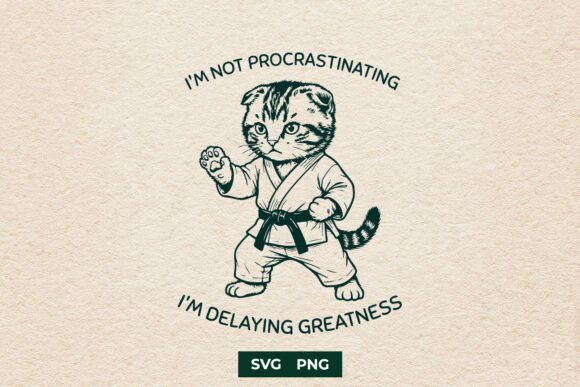 Karate Cat SVG: When Humor Meets Embroidery