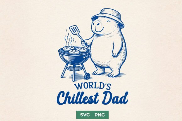 World's Chillest Dad SVG – Capybara BBQ Review